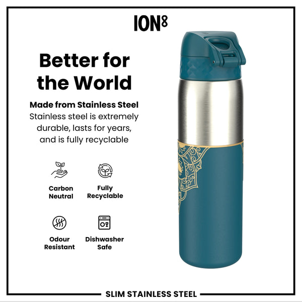 Gourde en inox, Half-Cut, Mandalas, 600 ml