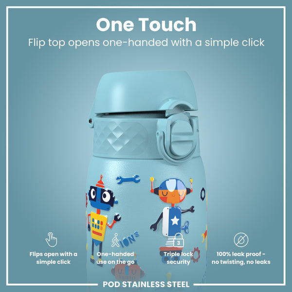 Gourde en inox, Robots, 400 ml