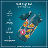 Gourde en inox, Autocollants, 400 ml