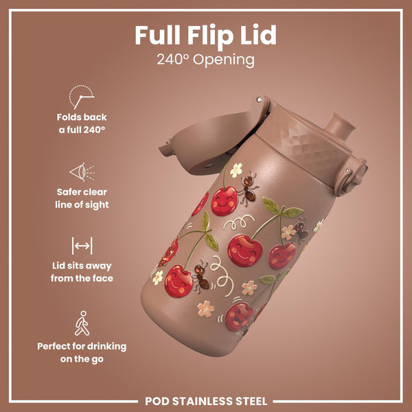 Gourde en inox, Cerises, 400 ml