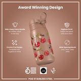 Gourde en inox, Cerises, 400 ml