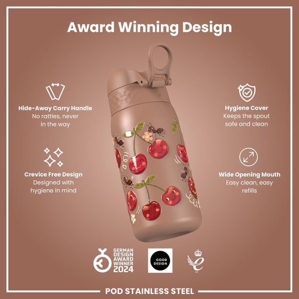 Gourde en inox, Cerises, 400 ml