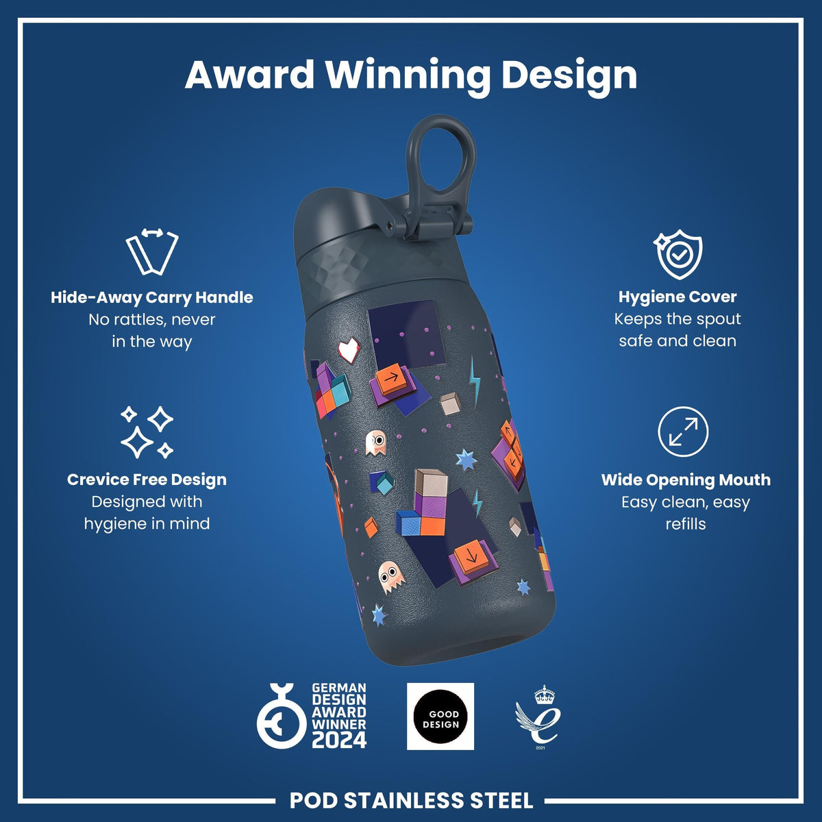 Gourde en inox, Gamer, 400 ml