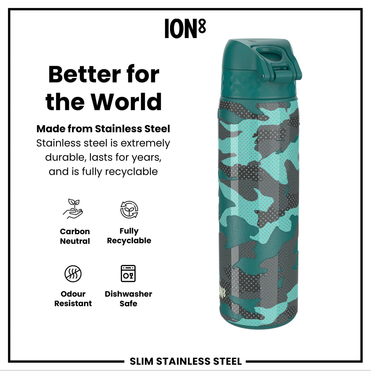 Gourde en inox, Camouflage, 600 ml