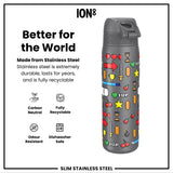 Gourde en inox, Gamer, Gris, 600 ml