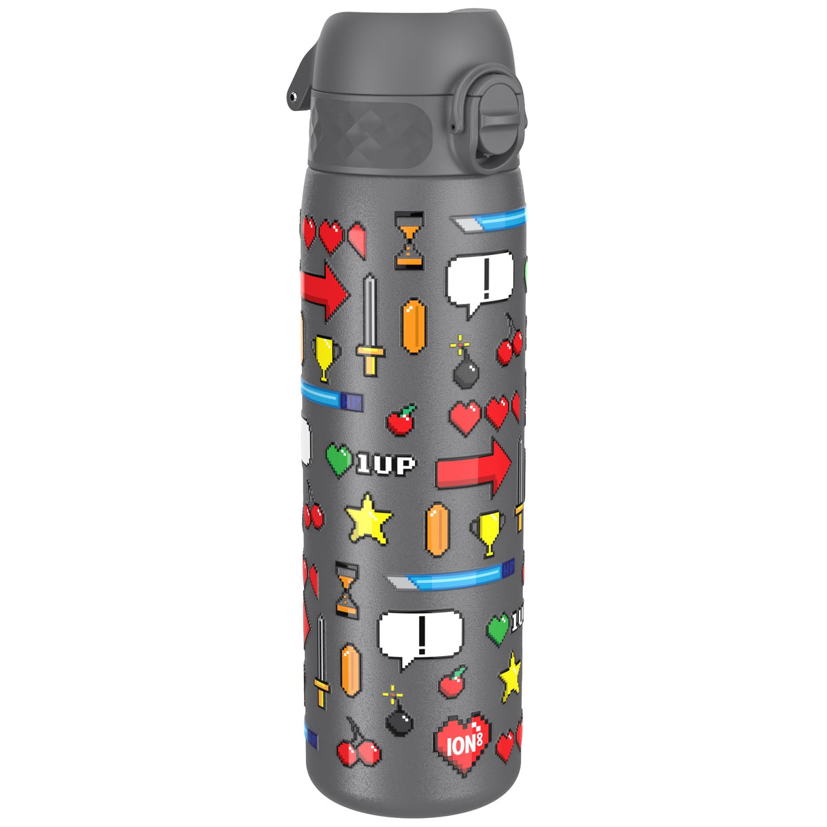 Gourde en inox, Gamer, Gris, 600 ml