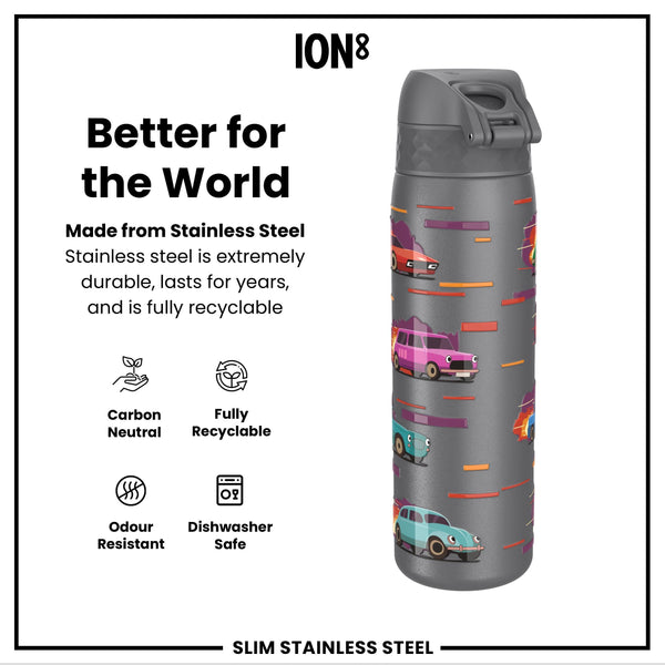 Gourde en inox, Voitures de sport, 600 ml
