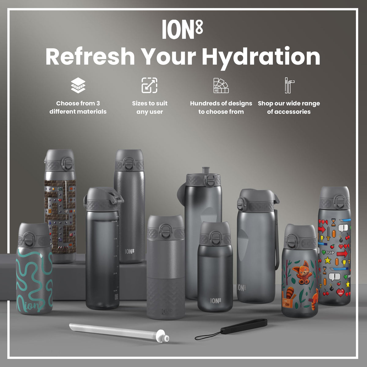 Gourde en inox, Voitures de sport, 600 ml