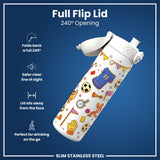 Gourde en inox, Football, 600 ml