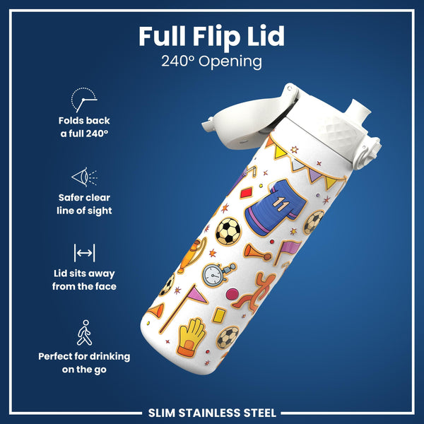 Gourde en inox, Football, 600 ml