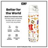 Gourde en inox, Football, 600 ml