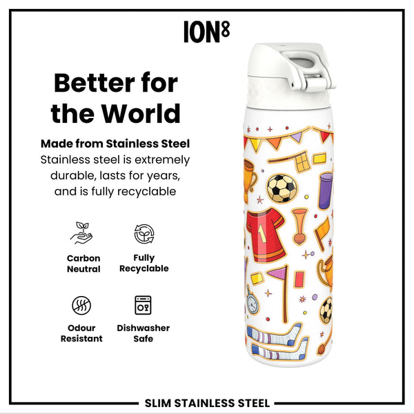 Gourde en inox, Football, 600 ml