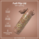 Gourde en inox, Paisley, 600 ml