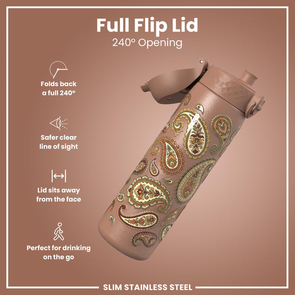 Gourde en inox, Paisley, 600 ml