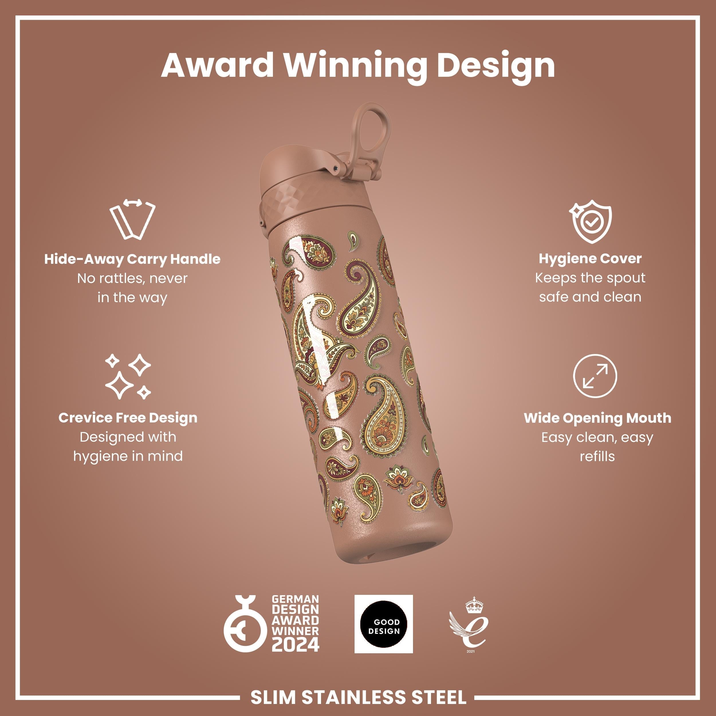 Gourde en inox, Paisley, 600 ml