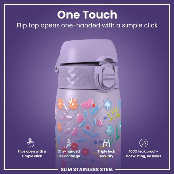Gourde en inox, Fleurs délicates, 600 ml