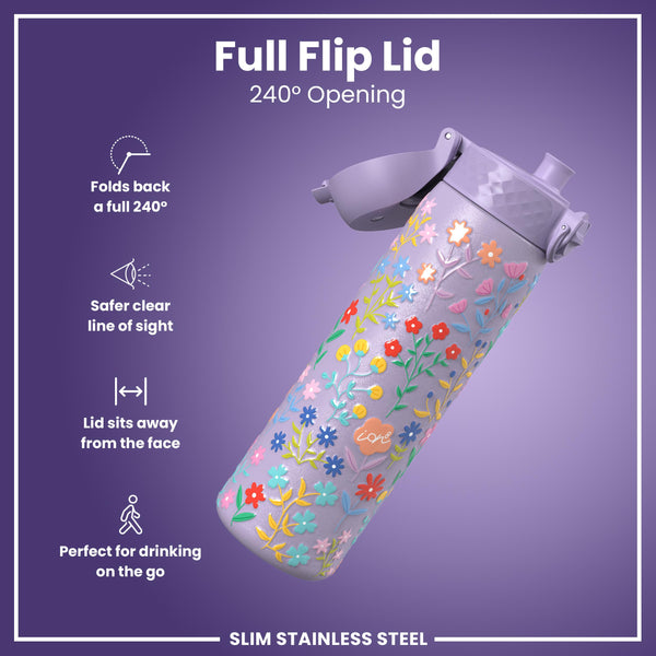 Gourde en inox, Fleurs délicates, 600 ml