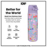Gourde en inox, Fleurs délicates, 600 ml