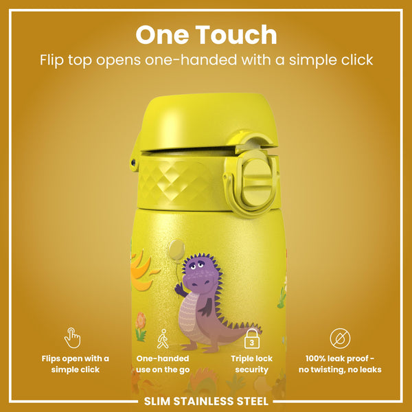 Gourde en inox, Dragons jaunes, 600 ml