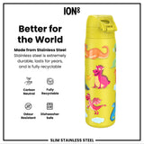 Gourde en inox, Dragons jaunes, 600 ml
