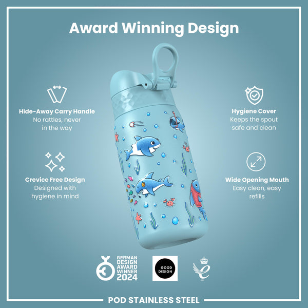 Gourde isotherme, Requins bleus, 320 ml