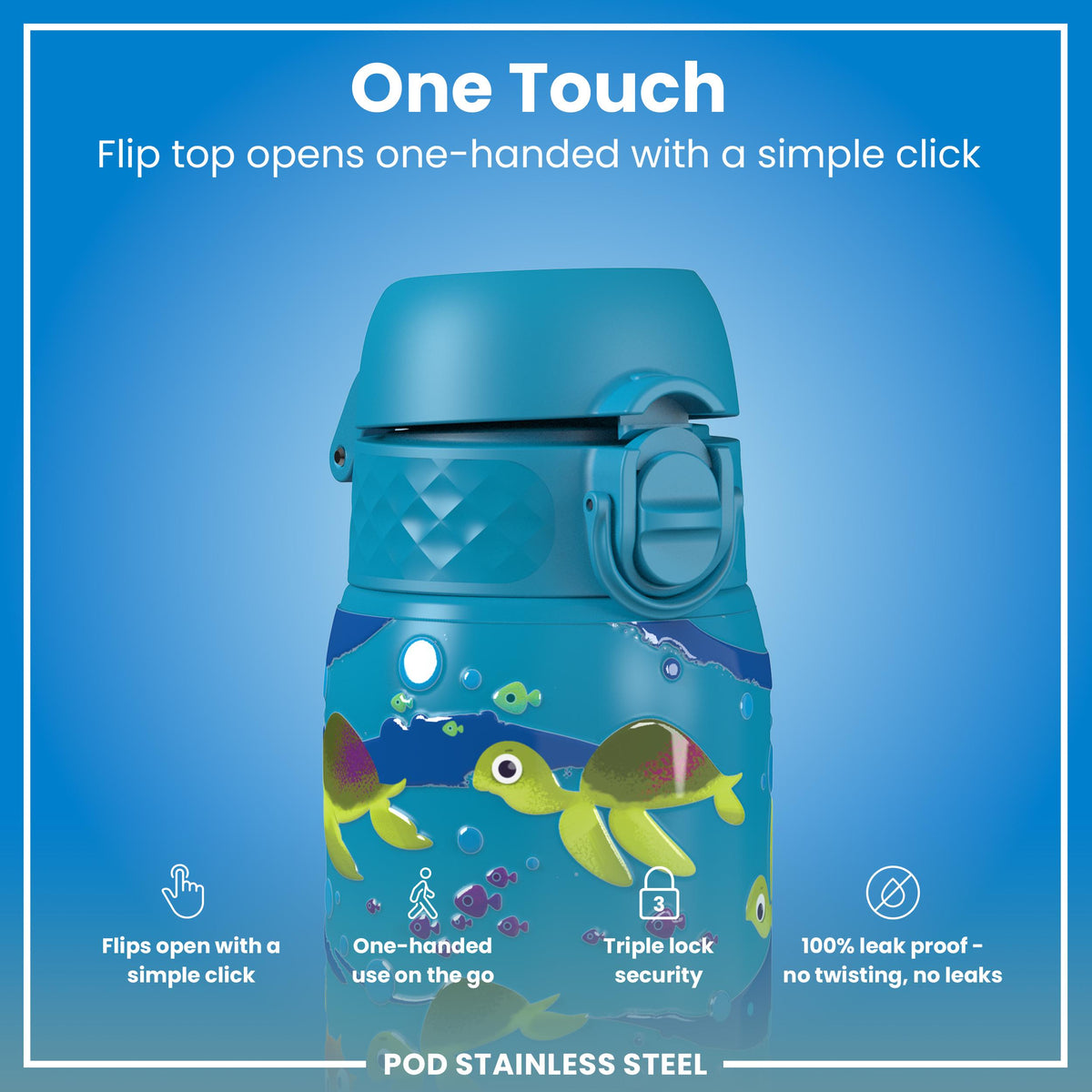 Gourde isotherme, Tortues de mer, 320 ml