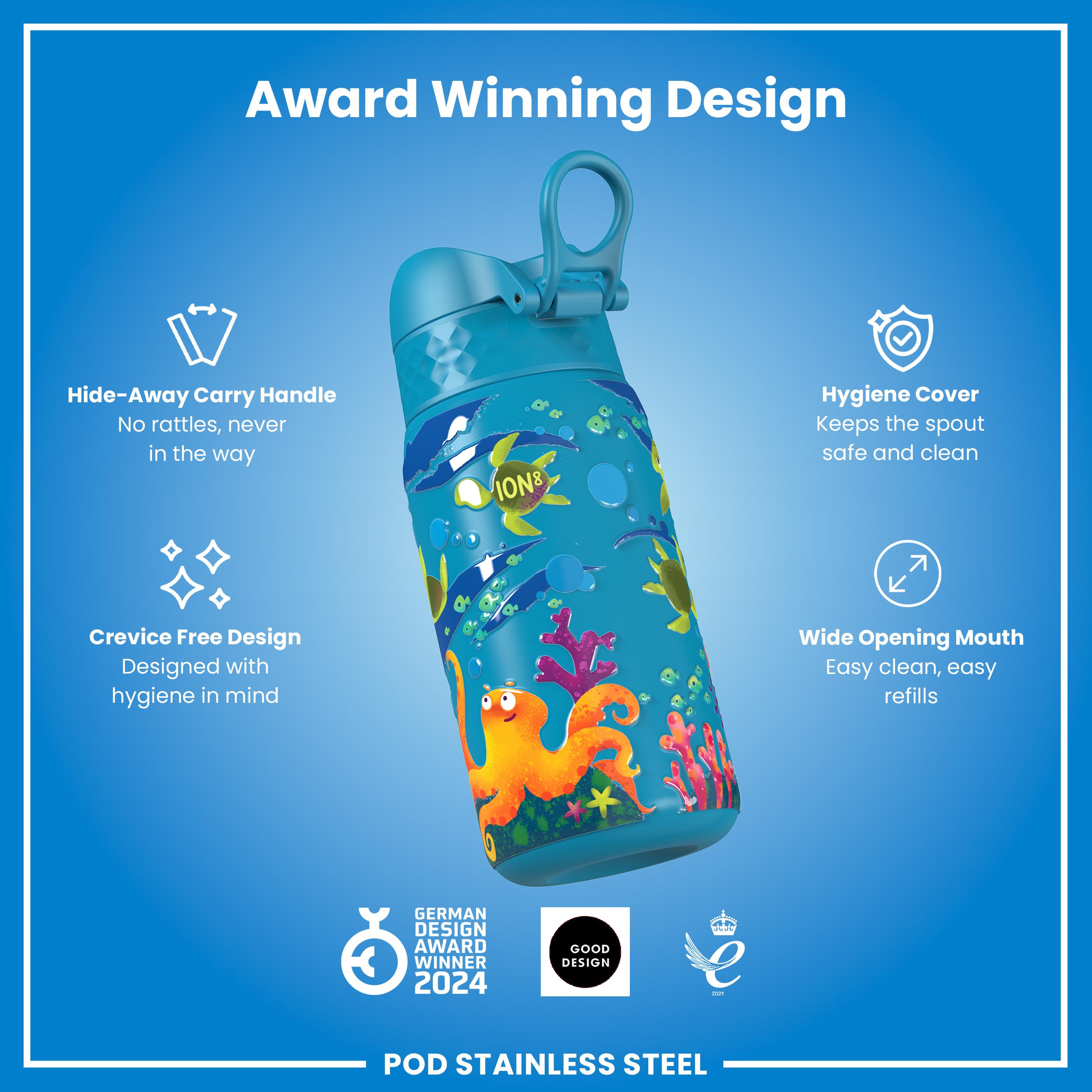 Leak Proof Thermal Steel Water Bottle, Insulated, Sea Turtles, 320ml (11oz) — additional product photo