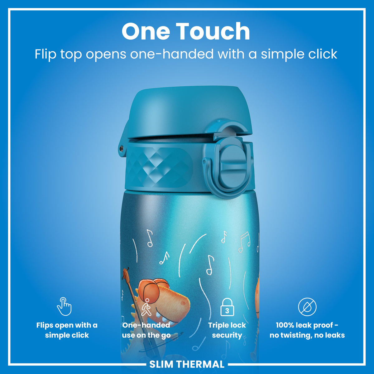 Gourde isotherme, Dino Band, 500 ml