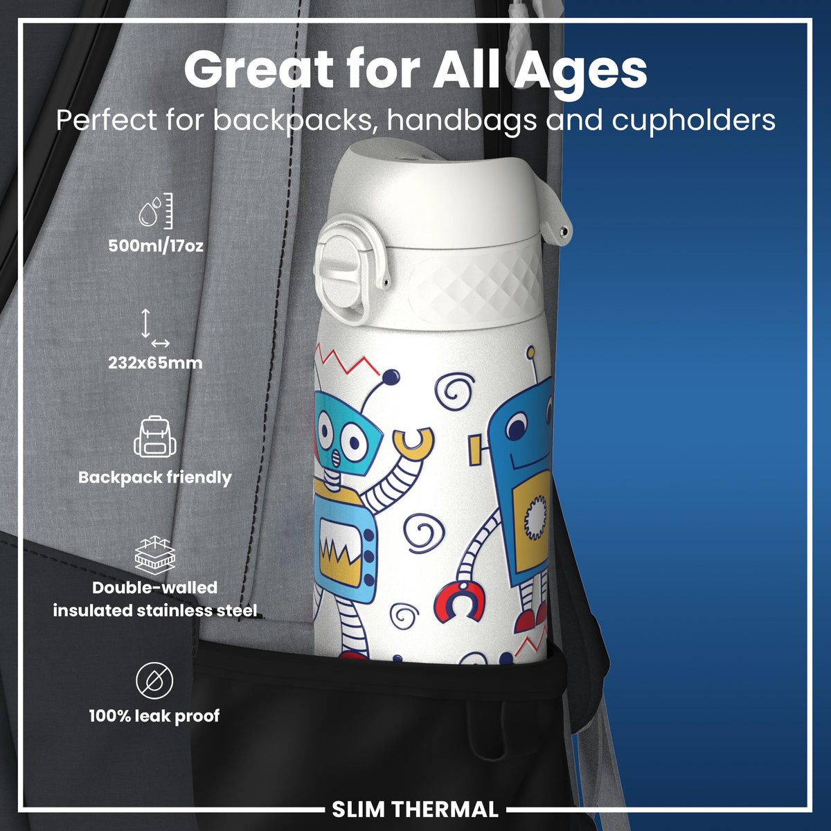 Gourde isotherme, Robots, 500 ml