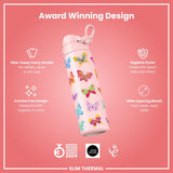 Gourde isotherme, Papillon rose, 500 ml
