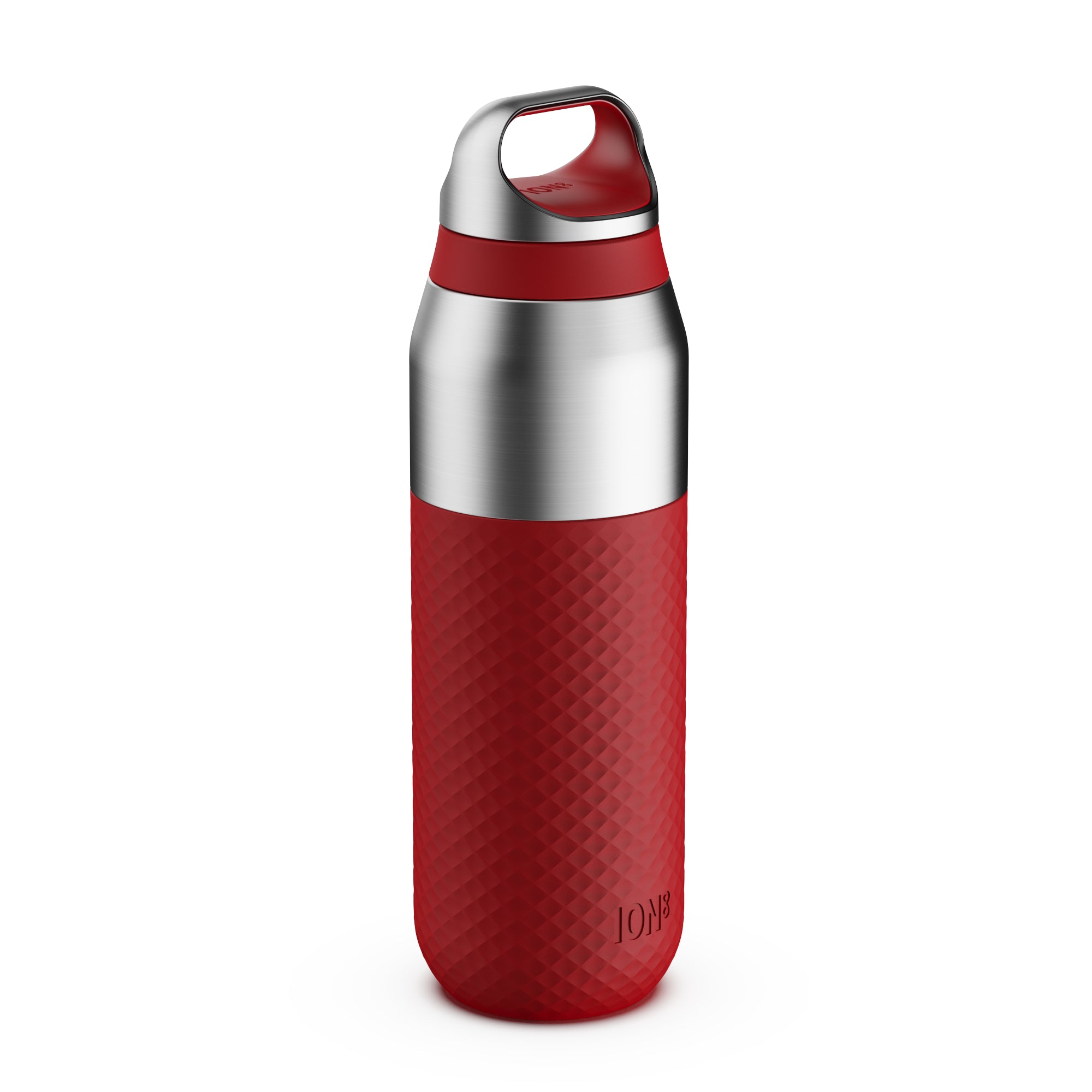 ION8 ROAM Primo Water Bottle, Thermal Insulated Steel, Medium 485ml in Red