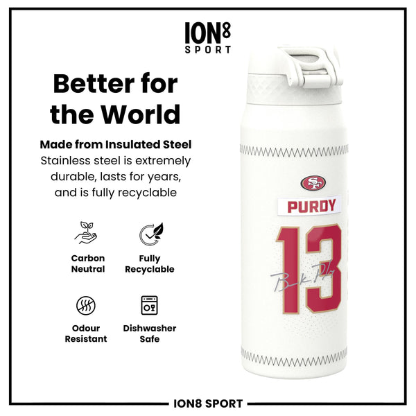NFL x ION8, Inox isotherme, GameDay Series, Purdy 49ers, 750 ml