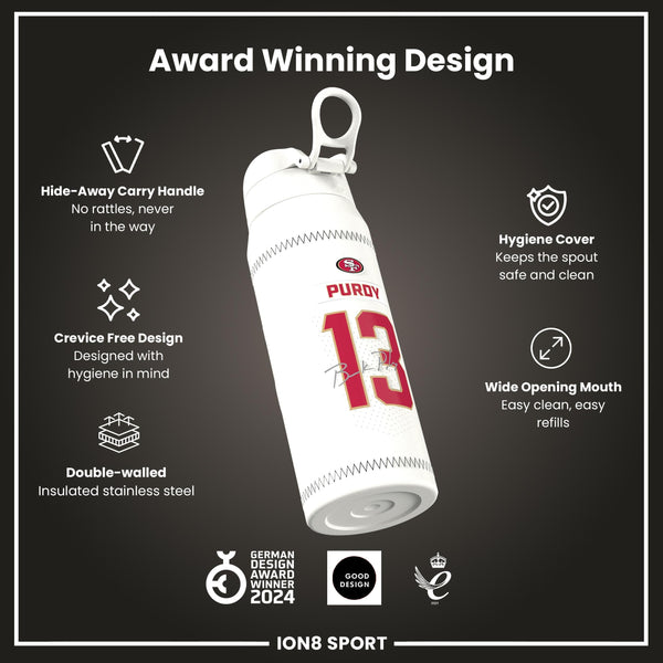 NFL x ION8, Inox isotherme, GameDay Series, Purdy 49ers, 750 ml
