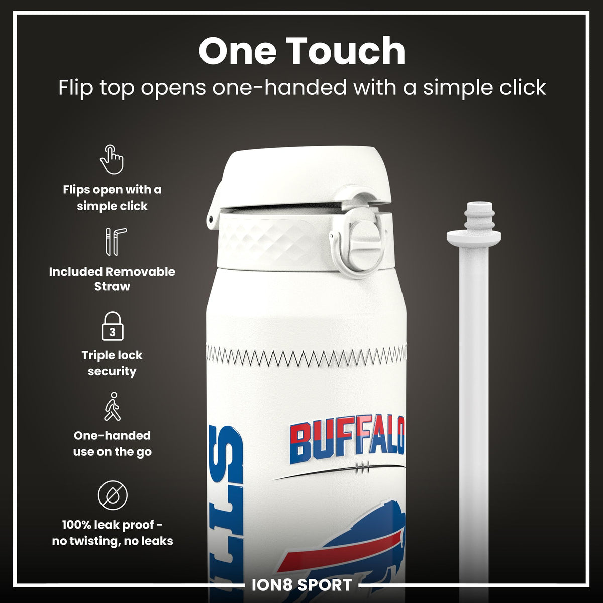 NFL x ION8, Inox isotherme, GameDay Series, Allen Bills, 750 ml