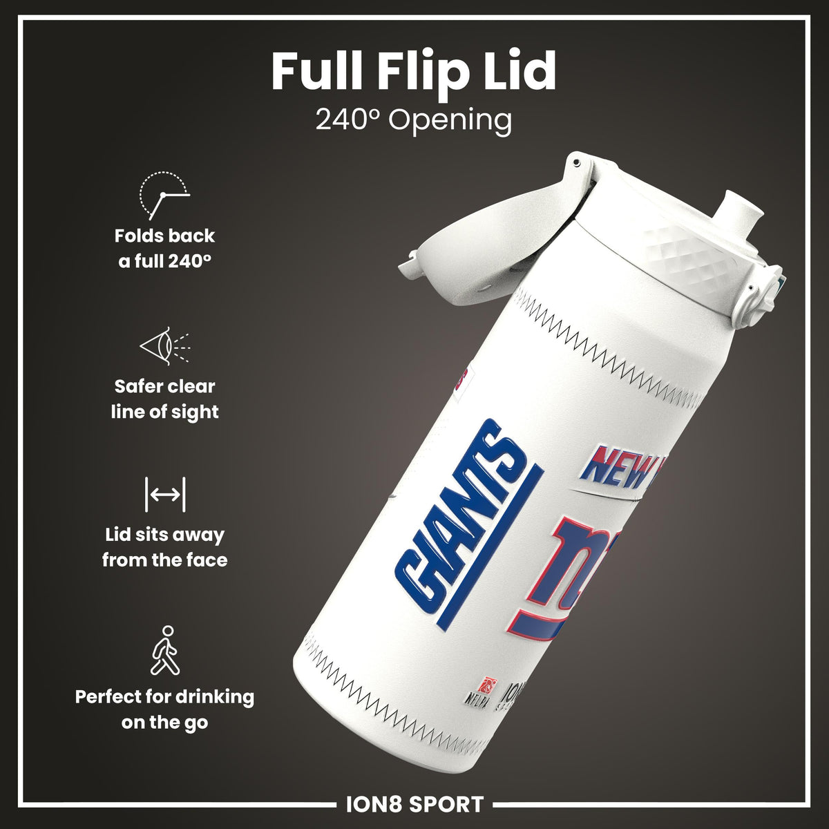 NFL x ION8, Inox isotherme, GameDay Series, Nabers Giants, 750 ml