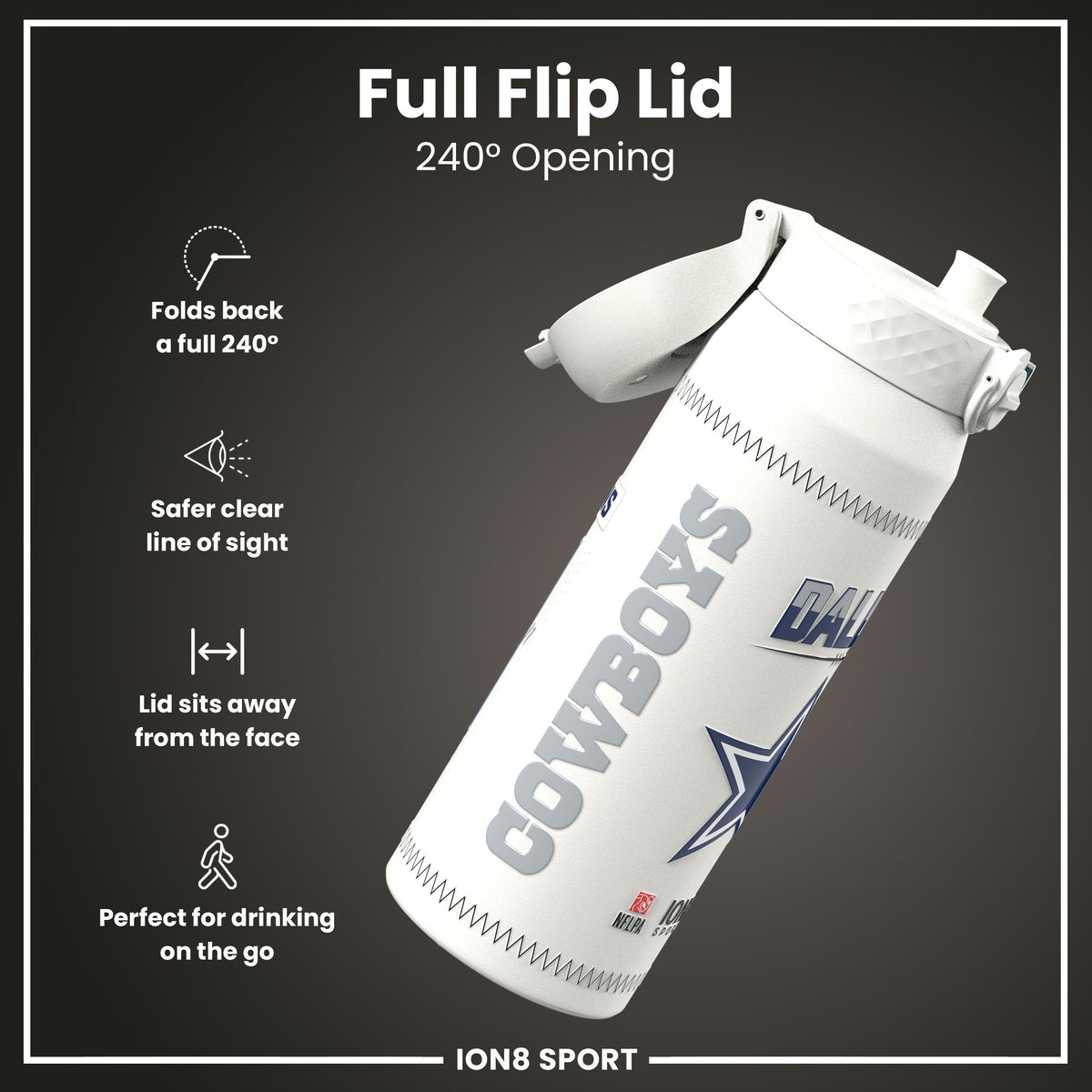 NFL x ION8, Inox isotherme, GameDay Series, Parsons Cowboys, 750 ml