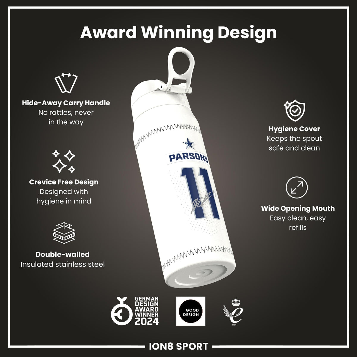 NFL x ION8, Inox isotherme, GameDay Series, Parsons Cowboys, 750 ml