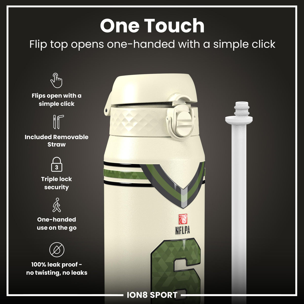 NFL x ION8, Inox isotherme, Icon Series, Baker Mayfield, 750 ml