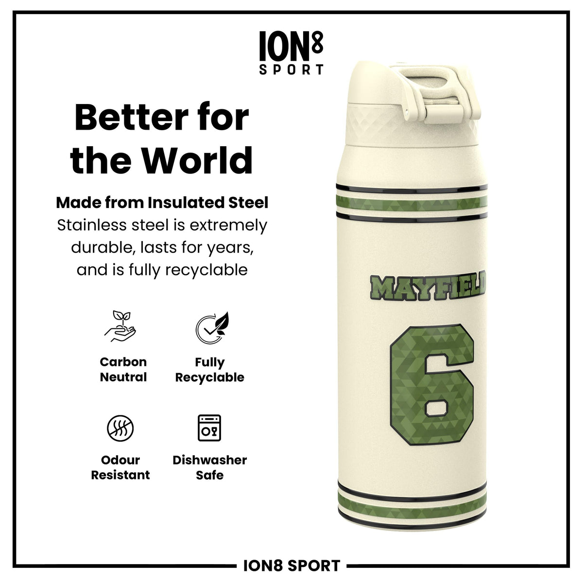 NFL x ION8, Inox isotherme, Icon Series, Baker Mayfield, 750 ml