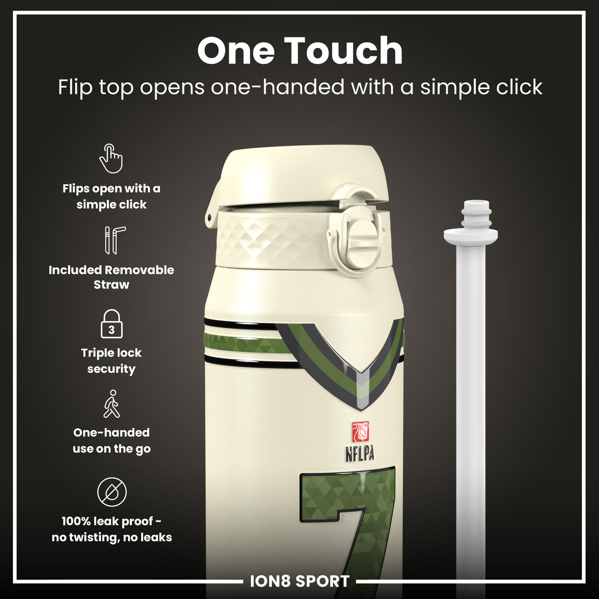 NFL x ION8, Inox isotherme, Icon Series, CJ Stroud, 750 ml