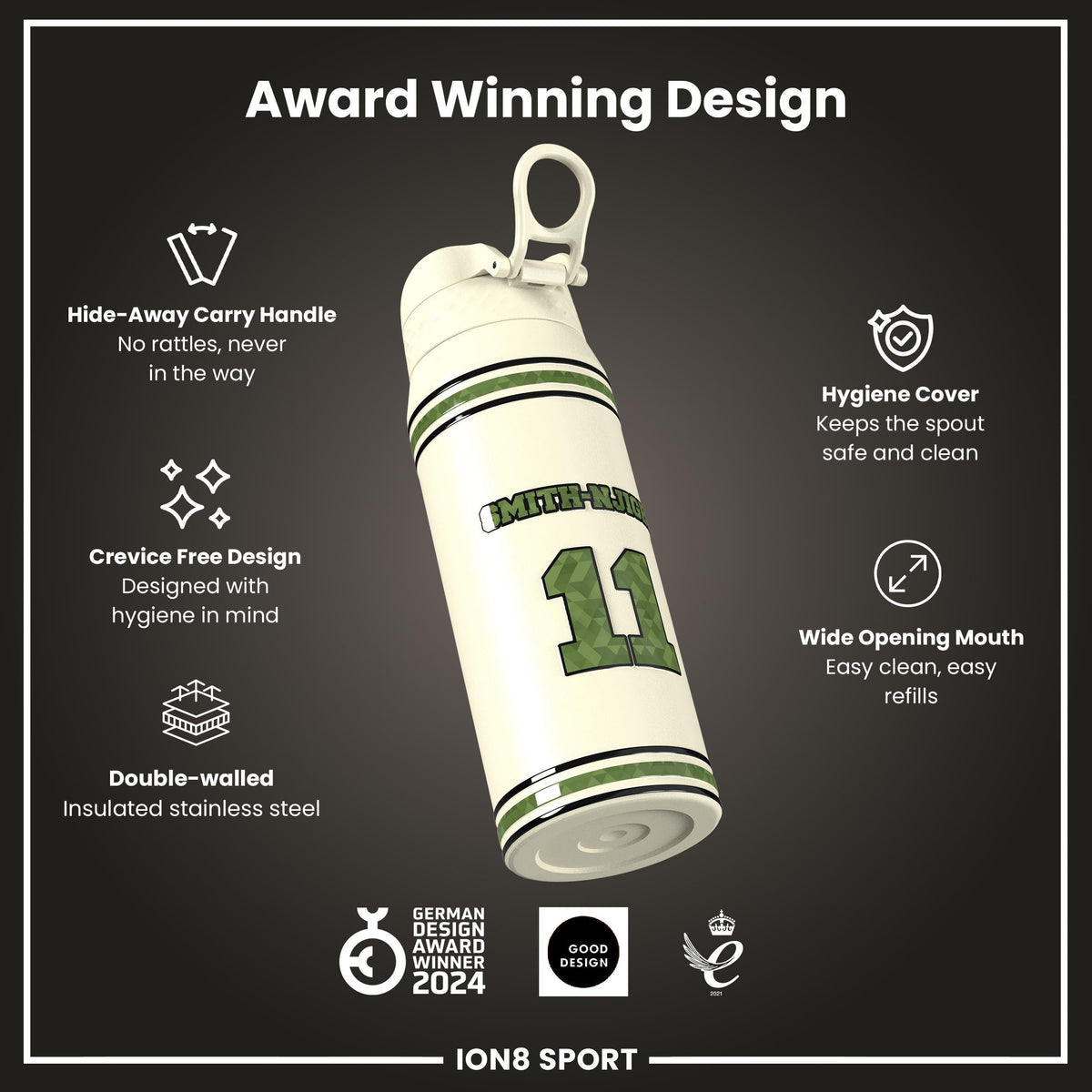 NFL x ION8, Inox isotherme, Icon Series, Jaxon Smith-Njigba, 750 ml