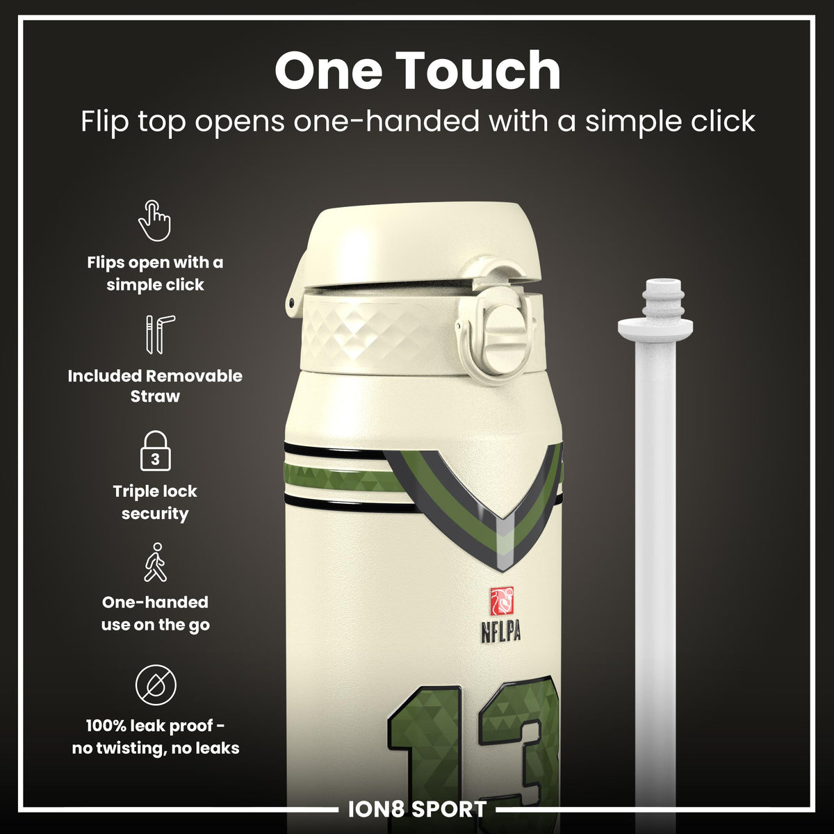 NFL x ION8, Inox isotherme, Icon Series, Mike Evans, 750 ml
