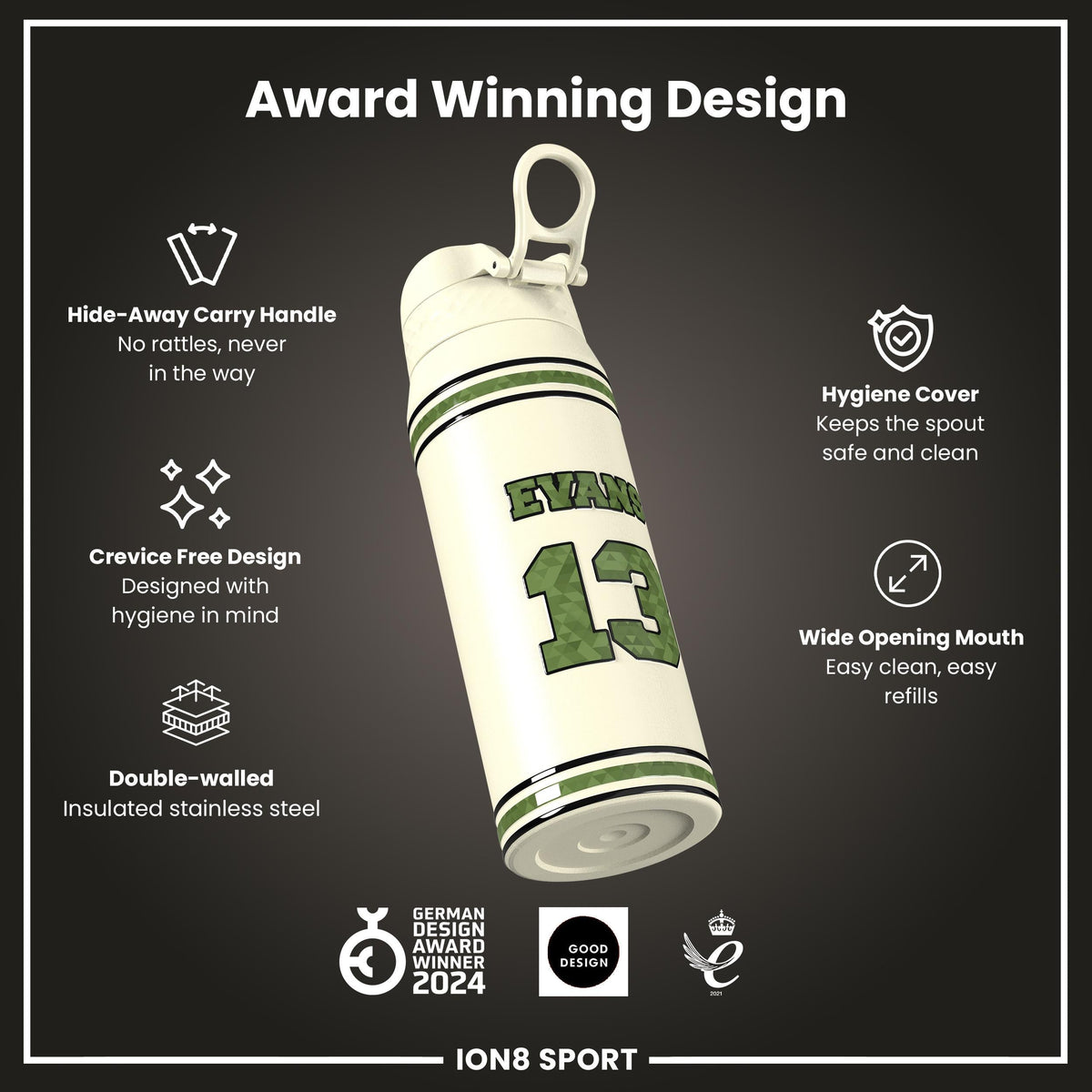 NFL x ION8, Inox isotherme, Icon Series, Mike Evans, 750 ml