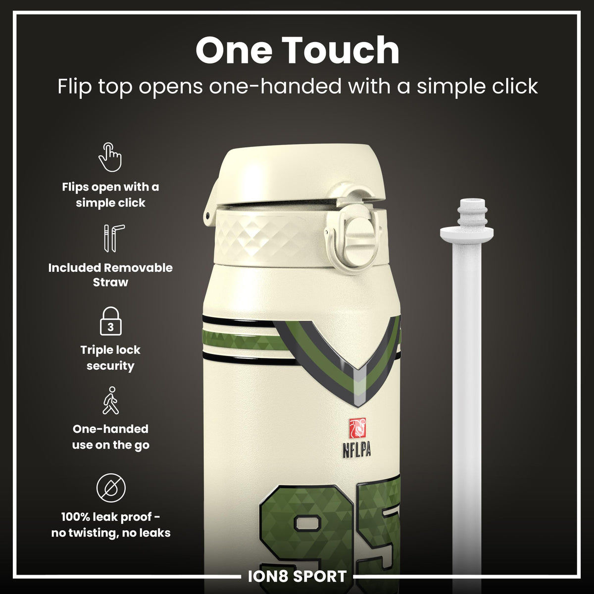NFL x ION8, Inox isotherme, Icon Series, Myles Garrett, 750 ml