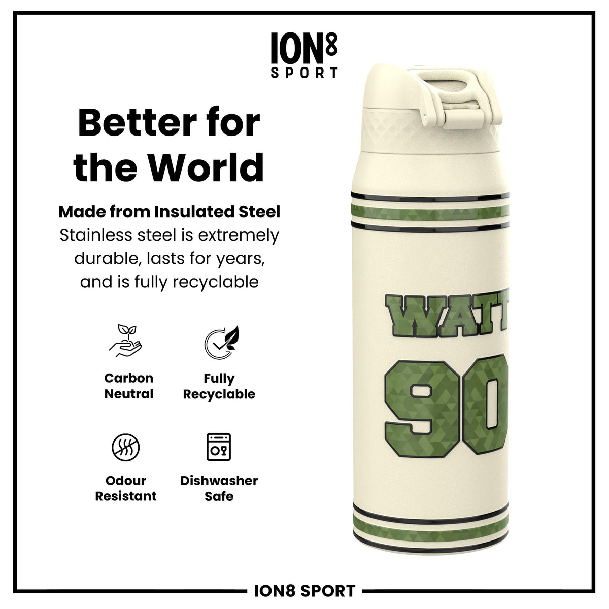 NFL x ION8, Inox isotherme, Icon Series, TJ Watt, 750 ml