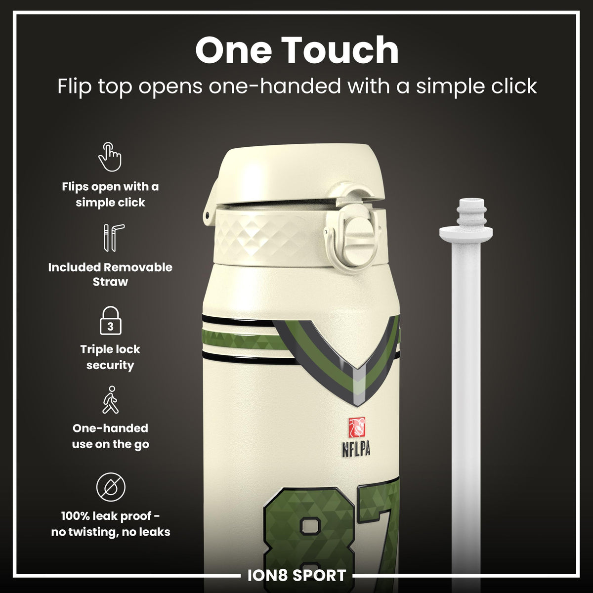 NFL x ION8, Inox isotherme, Icon Series, Travis Kelce, 750 ml