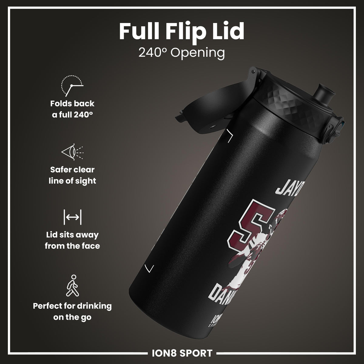 NFL x ION8, Inox isotherme, Locked In Series, Jayden Daniels, 750 ml