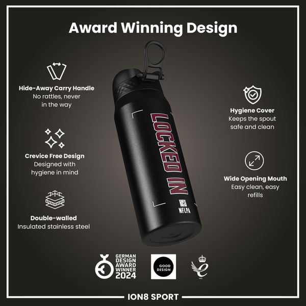 NFL x ION8, Inox isotherme, Locked In Series, Jayden Daniels, 750 ml