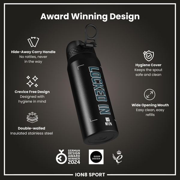NFL x ION8, Inox isotherme, Locked In Series, Jalen Hurts, 750 ml