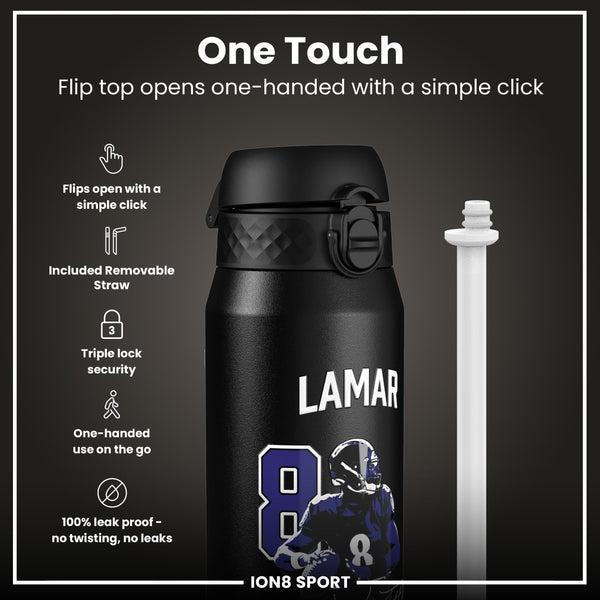 NFL x ION8, Inox isotherme, Locked In Series, Lamar Jackson, 750 ml